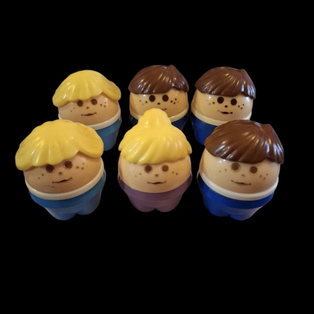 Lot Of 6 Vintage Little Tikes Toddle Tots Chunky People